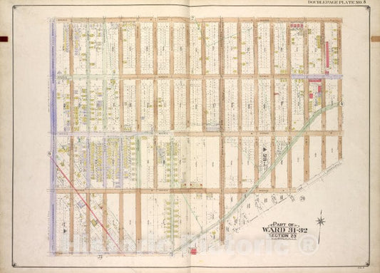 Historic Map - Brooklyn, Vol. 3, Double Page Plate No. 5; Part Of Wards 31 & 32 - Brooklyn (New York, N.Y.) - New York (State) - Vintage Wall Art