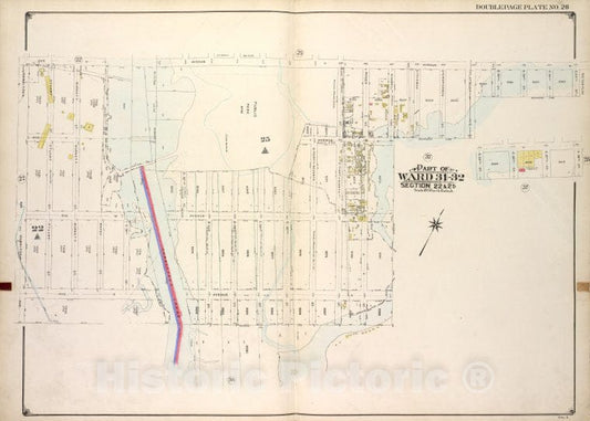 Historic Map - Brooklyn, Vol. 3, Double Page Plate No. 26; Part Of Wards 31-32, Brooklyn (New York, N.Y.) - New York (State) - Vintage Wall Art