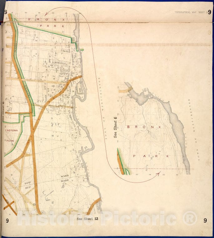 Historic Map - 1873 Bronx, Westchester County, New York (N.Y.) [Southern Blvd, Kingsbridge Road, Bronx River, Home; Westchester, Intervale, Stebbins, Marion - Vintage Wall Art