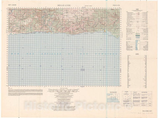 Historic 1961- Map - Belle-Anse - Vintage Wall Art