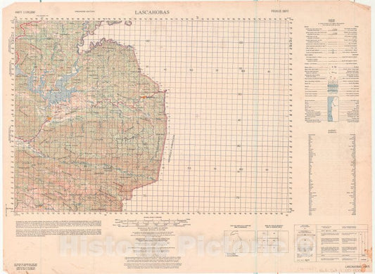 Historic 1961- Map - Lascahobas - Vintage Wall Art