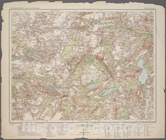 Historic 1902 Map - C2. Afiun Karahisar.- Turkey - Maps - Vintage Wall Art, V2