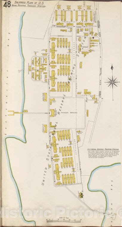 Historic 1905- Map - Bronx, V. B, Plate No. 48 [Map Bounded By Eastchester Bay, City Island Rd.] - New York (N.Y.) - Vintage Wall Art