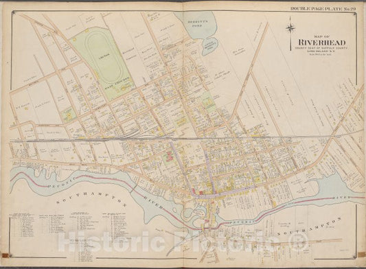Historic 1902 Map - Suffolk County, V. 2, Double Page Plate No. 29 [Map Bounded By Map Of Riverhead] - Suffolk County (N.Y. - Vintage Wall Art