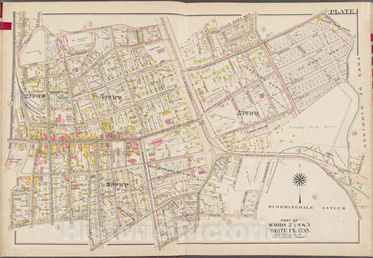 Historic Map - 1910 Westchester County, New York (N.Y.) Park, Ross, Harrison, Underhill, Westchester County, New York (N.Y.) North, Bloomingale Rd, Greene Pl, Le - Vintage Wall Art