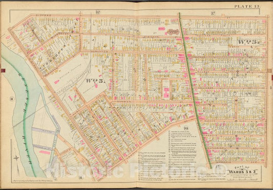 Historic 1888 Map - Rochester, Double Page Plate No. 13 [Map Bounded By Clifford St. - Vintage Wall Art