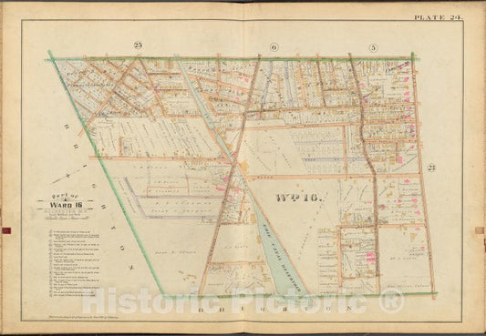 Historic 1888 Map - Rochester, Double Page Plate No. 24 [Map Bounded By S. Goodman S - Vintage Wall Art