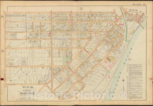 Historic 1888 Map - Rochester, Double Page Plate No. 26 [Map Bounded By Frost Ave, Vintage Wall Art