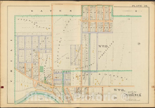 Historic 1888 Map - Rochester, Double Page Plate No. 28 [Map Bounded By Thurston Rd. - Vintage Wall Art