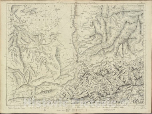 Historic 1802 Map - Le Canton De Basile Et Parties Des Cantons D' Argauvie Et Soleure Du Frikthal Et Frontieres. - Switzerland - Maps Of Europe - Atlas Suisse. - Vintage Wall Art