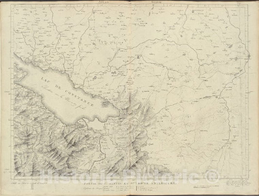 Historic 1802 Map - Partie Du Ct. Sentis Et Autriche Anterieure. - Switzerland - Maps Of Europe - Atlas Suisse. - Vintage Wall Art