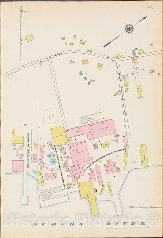 Historic Map - 1887 Hudson County, New Jersey, (N.J.), Hudson County, V. 8, Double Page Plate No. 24A [River Rd, Hudson River] - Vintage Wall Art