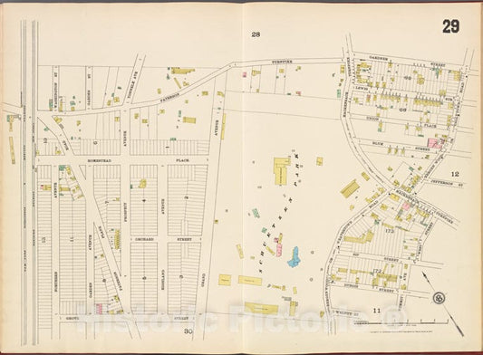 Historic Map - 1887 Hudson County, New Jersey, (N.J.), Hudson County, V. 8, Plate No. 29 [ Paterson Turnpike, Gardner, Bergen Wood, West, Summit, Walnut, Grove - Vintage Wall Art