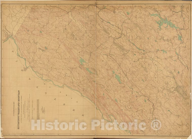 Historic 1884-89 Map - New Jersey, Double Page Sheet No. 1 [Map Of Kittatinny] - New Jersey - Atlas Of New Jersey. - Vintage Wall Art