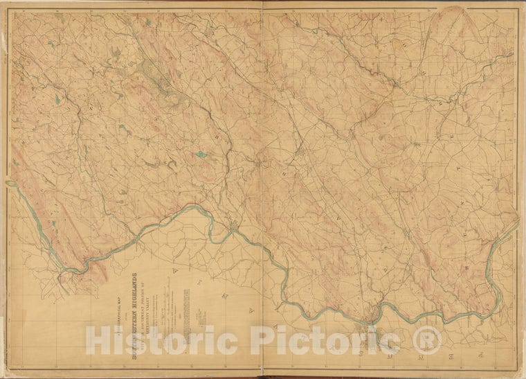 Historic Map - 1884 New Jersey (N.J.), New Jersey, Double Page Sheet No. 2 [Map Of Southwestern Highlands] - Vintage Wall Art