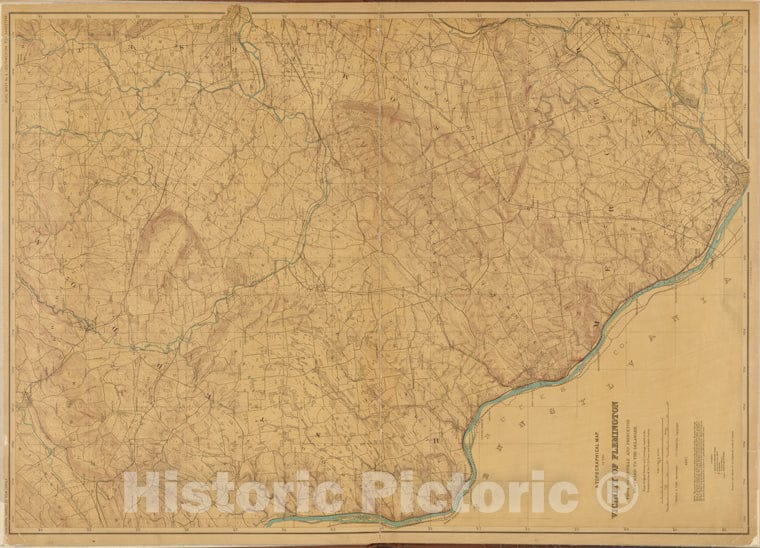 Historic Map - 1884 New Jersey (N.J.), New Jersey, Double Page Sheet No. 5 [Map Of Southwestern Red Sandstone] - Vintage Wall Art