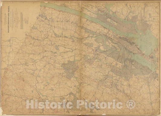 Historic Map - 1884 New Jersey (N.J.), New Jersey, Double Page Sheet No. 7 [Map Of Northeastern Red Sandstone] - Vintage Wall Art