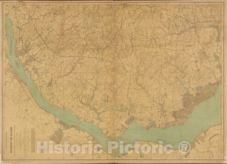Historic 1884-89 Map - New Jersey, Double Page Sheet No. 10 [Map Of Lower Delaware] - New Jersey - Atlas Of New Jersey. - Vintage Wall Art