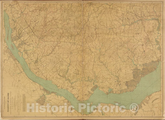 Historic 1884-89 Map - New Jersey, Double Page Sheet No. 10 [Map Of Lower Delaware] - New Jersey - Atlas Of New Jersey. - Vintage Wall Art