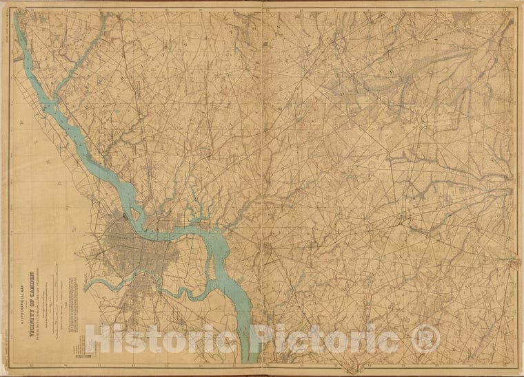Historic 1884-89 Map - New Jersey, Double Page Sheet No. 11 [Map Of Camden] - New Jersey - Atlas Of New Jersey. - Vintage Wall Art