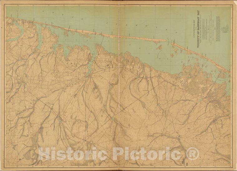 Historic 1884-89 Map - New Jersey, Double Page Sheet No. 13 [Map Of Barnegat] - New Jersey - Atlas Of New Jersey. - Vintage Wall Art