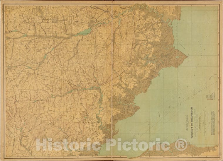 Historic 1884-89 Map - New Jersey, Double Page Sheet No. 14 [Map Of Delaware Bay] - New Jersey - Atlas Of New Jersey. - Vintage Wall Art