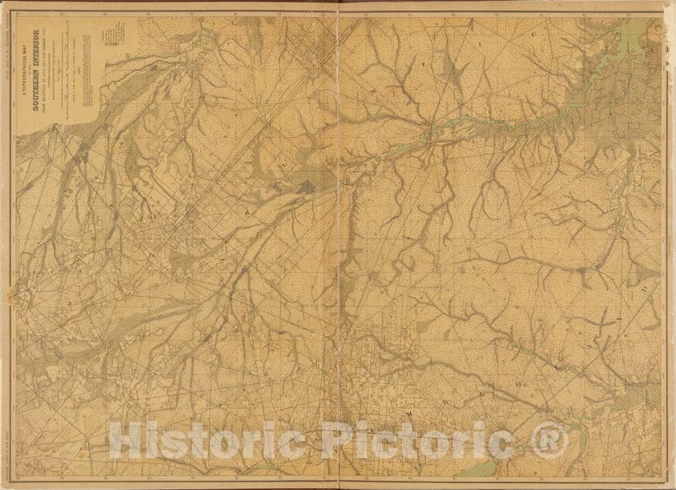 Historic 1884-89 Map - New Jersey, Double Page Sheet No. 15 [Map Of Southern Interior] - New Jersey - Atlas Of New Jersey. - Vintage Wall Art