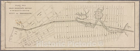 Historic Map - 1870 Brooklyn (New York, N.Y.), Plan No. 2 Of Major Douglas'S Report On The Drainage Of A Part Of The City Of Brooklyn. - Vintage Wall Art