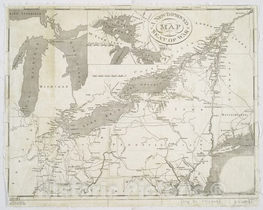 Historic Map - 1817 A New Improved Map Of The Seat Of War - Vintage Wall Art