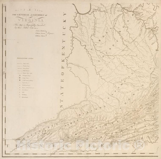 Historic Map - 1818 Virginia : Formed From Actual Surveys - Vintage Wall Art