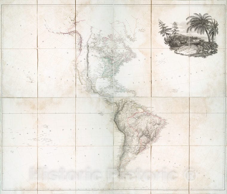 Historic 4Th September 1804 Map - Map Of America - America - Maps- - Charts And Maps - Vintage Wall Art