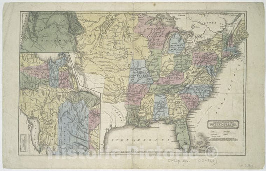 Historic 1821 Map - Geographical & Statistical Map Of The United States : Adapted To Woodbridge'S Geography. - United States - Maps Of North America. - Vintage Wall Art