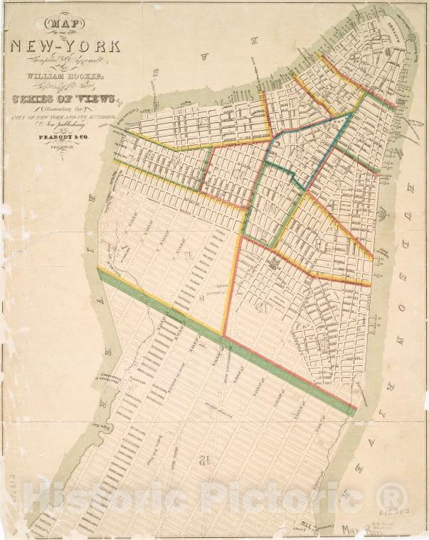 Historic 1831 Map - Map Of The City Of New-York - Vintage Wall Art