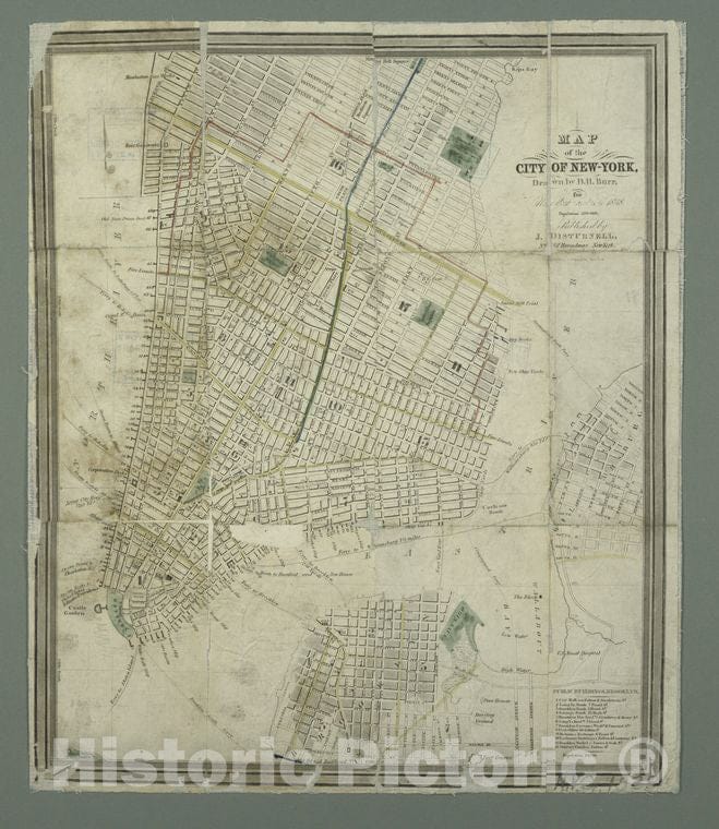 Historic 1838 Map - Map Of The City Of New-York - New York (N.Y.) - Manhattan (New York, N.Y.) - Maps - New York (N.Y.) - Vintage Wall Art