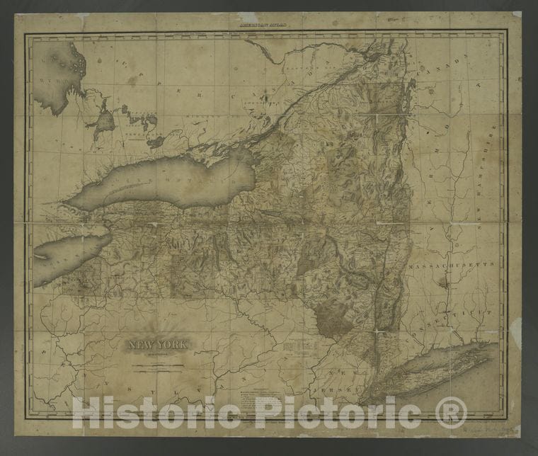 Historic 1819 Map - New York - New York (State) - Maps - Vintage Wall Art