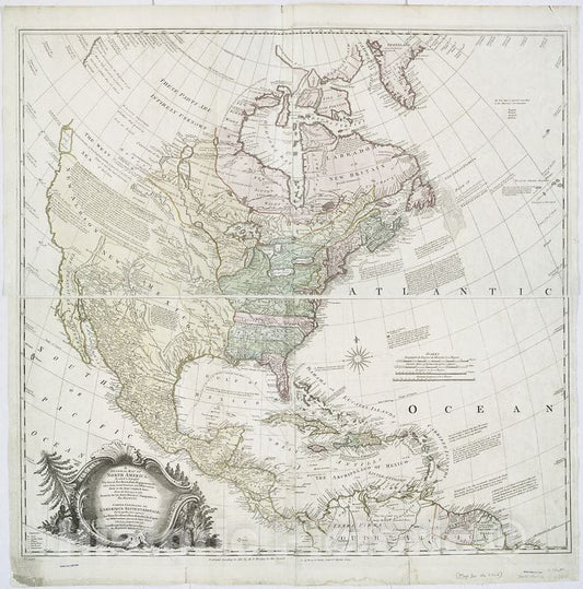 Historic Map - 1761 North America : In Which Is Express'D The Several New Roads, Forts, Engagements - Vintage Wall Art