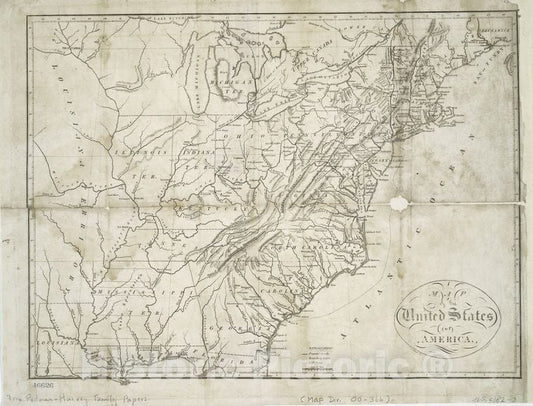 Historic 1815 Map - Map Of The United States Of America - United Statesmaps Of North America. - Vintage Wall Art