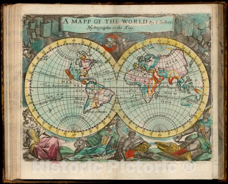Historic 1682 Map - Title Page Godbid, Anne - Playford, John (Ca. 1655-1685 Or 6) - Seller, John (Fl. 1658-1698) - Vintage Wall Art