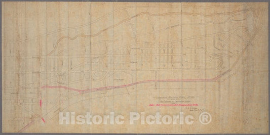 Historic 1893 Map - Proposed Harlem River Drive From 155Th Street To Dyckman River.Of New York City And State - Manhattan - Vintage Wall Art