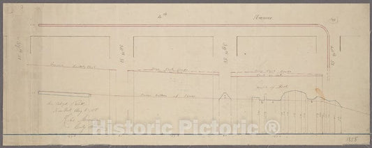 Historic 1858 Map - Paving Map [4Th Ave. From 37Th To 40Th Street].Of New York City And State - Manhattan - Vintage Wall Art