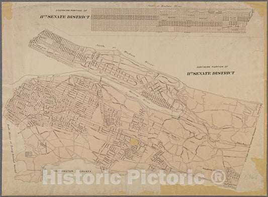 Historic 1884 Map - [Maps Showing] Portion Of The Fifth [State] Senate District, Sixof New York City And State - Manhattan - Vintage Wall Art