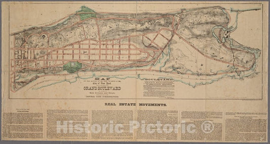 Historic 1878 Map - Map Of That Portion Of The 12Th Ward Of The City Of New York Sho - Vintage Wall Art