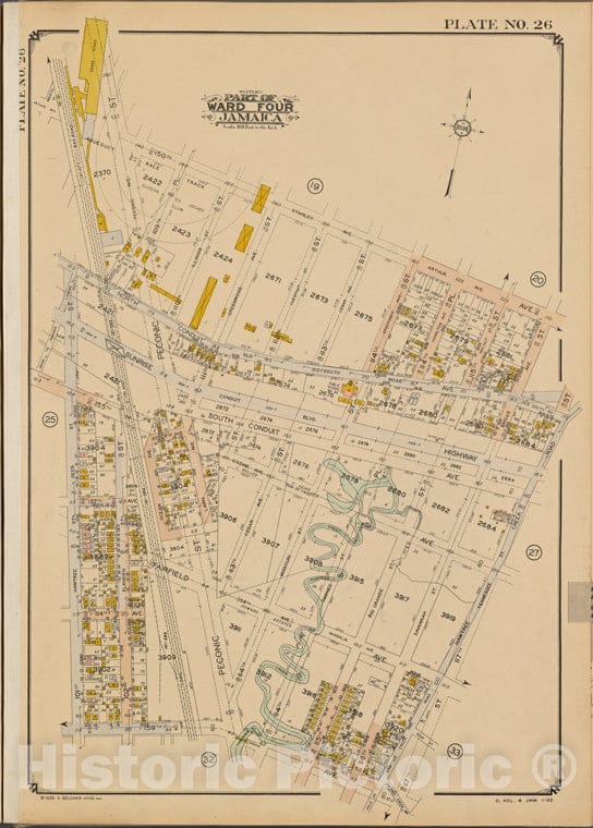 Historic 1936 Map - [Map Bounded By 150Th Ave, Creek Road, 159Th Ave, 101St St.] P - Vintage Wall Art