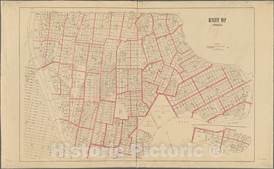 Historic 1913 Map - [Plat Maps Of Southwestern Part Of The Borough Of The Bronx].Of New York City And State - Bronx - Vintage Wall Art
