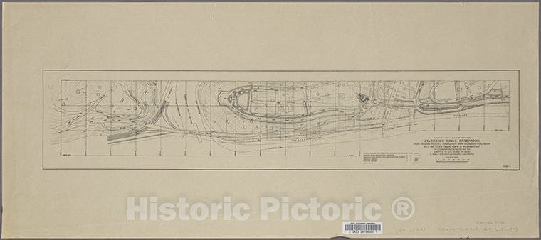 Historic 1913 Map - Riverside Drive Extension (Exhibit C) Of New York City And State - Manhattan - Vintage Wall Art