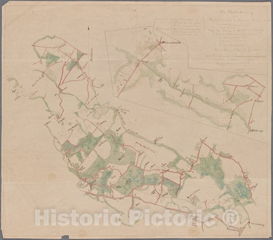 Historic 1862 Map - The Chickahominy From Mechanicsville To Bollomas Bridge - Battlefields Of The Civil War, 1861-1865 - Vintage Wall Art