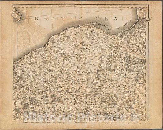 Historic Map - 1800 Plate Iii: A General Map Of The Empire Of Germany, Holland, The Netherlands, Switzerland, The Grisons, Italy, Sicily, Corsica, And Sardinia - Vintage Wall Art