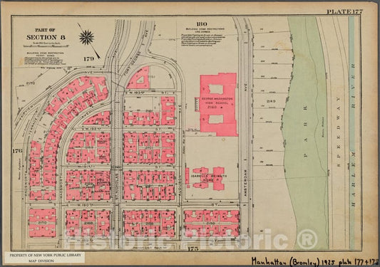 Historic 1925 Map - Plate 177, Part Of Section 8: [Bounded By Fairview Avenue, St. N - Vintage Wall Art
