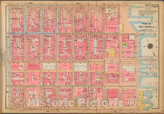 Historic 1921 Map - Plate 15: [Bounded By Stanton Street, Tompkins Street, Rivington - Vintage Wall Art