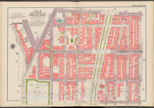 Historic 1942 Map - Double Page Plate No. 18, Part Of Section 9, Borough Of The Bron - Vintage Wall Art